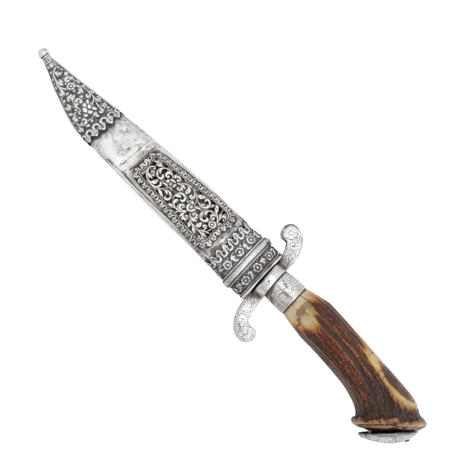 Cutch circa 1900 A late 19th / early 20th century Anglo – Indian unmarked silver mounted bowie (1 of 1)