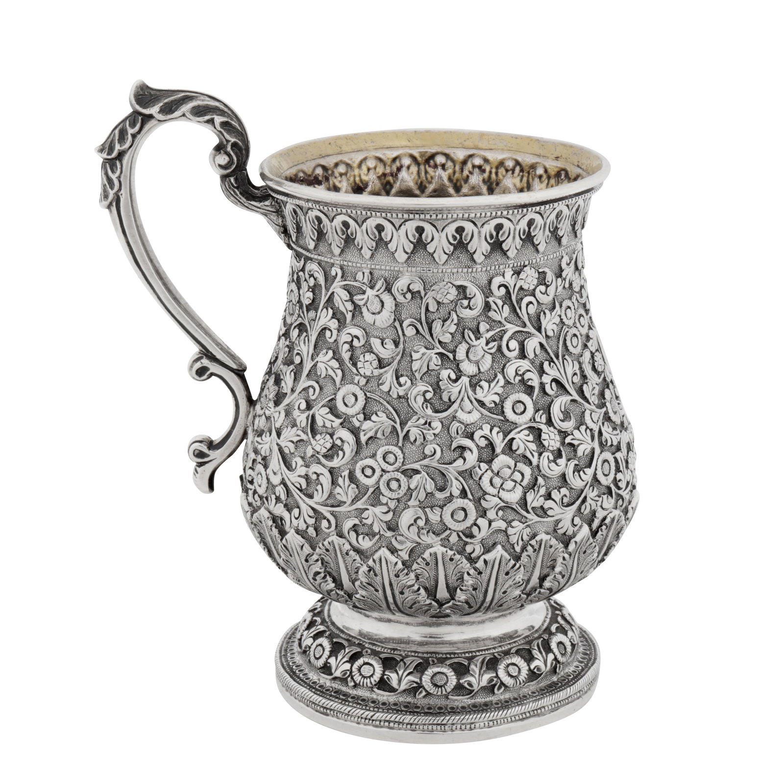 Cutch circa 1880 A late 19th century Anglo – Indian unmarked silver pint mug (1 of 1)