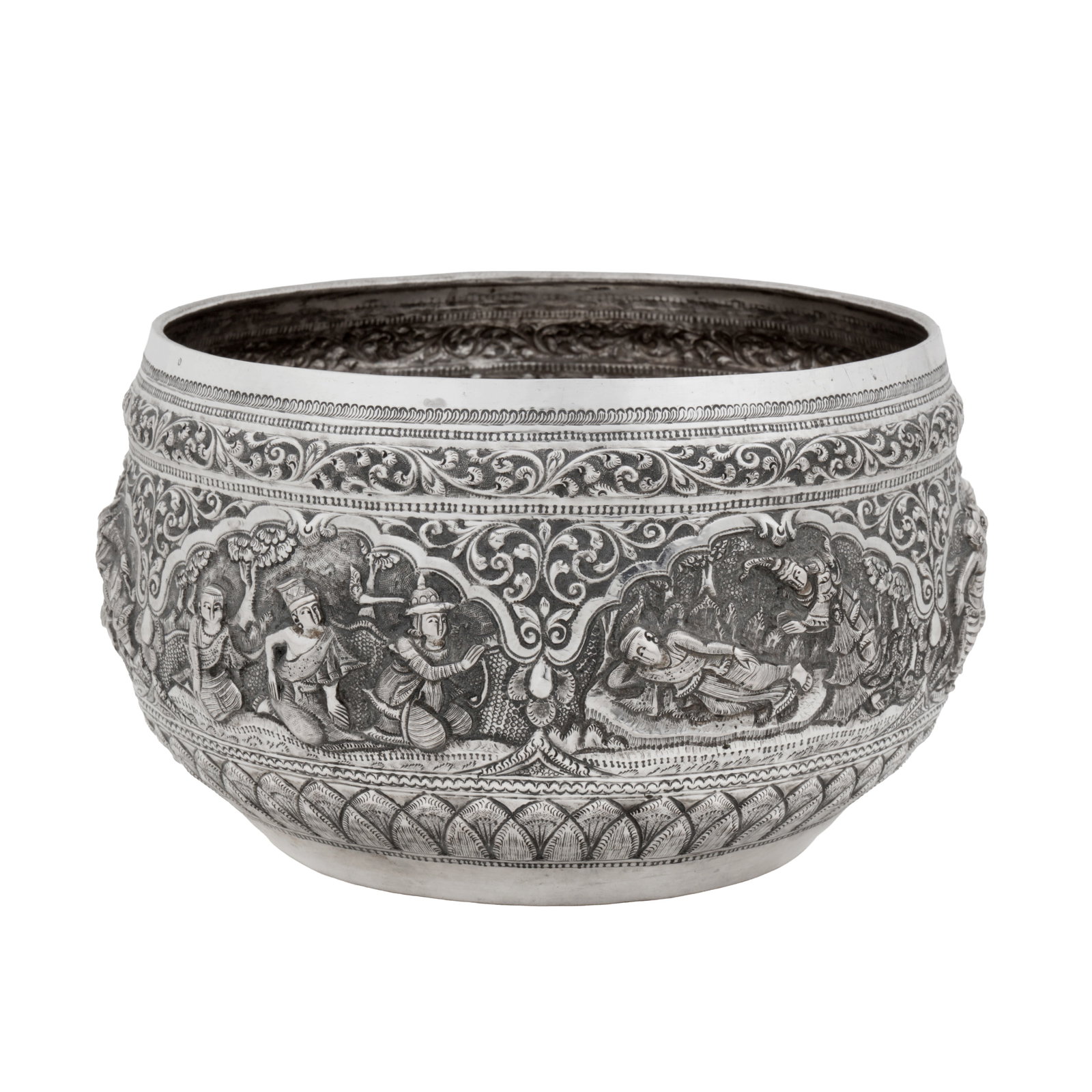 Rangoon circa 1920 An early 20th century Burmese silver bowl (1 of 1)