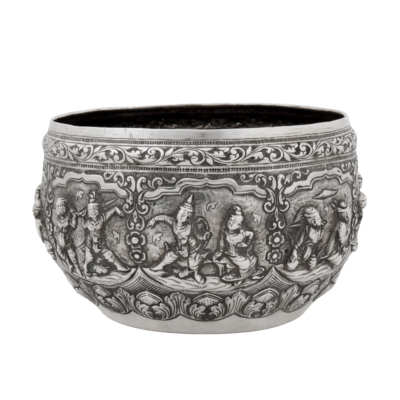 Rangoon circa 1920 An early 20th century Burmese silver bowl (1 of 1)