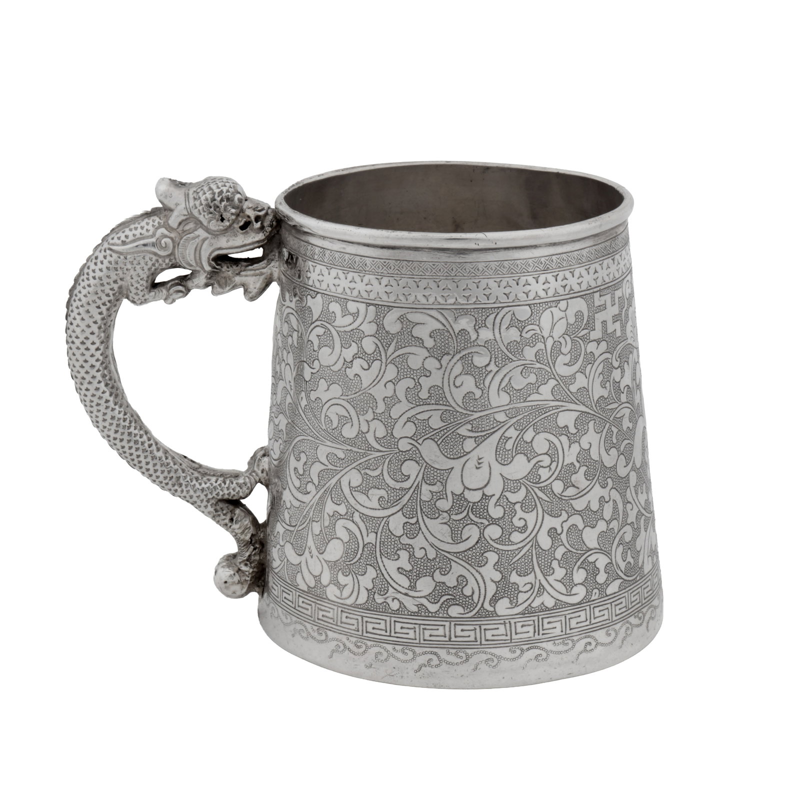 Jiujiang circa 1910 by Tu Mao Wo An early 20th century Chinese export silver mug (1 of 1)