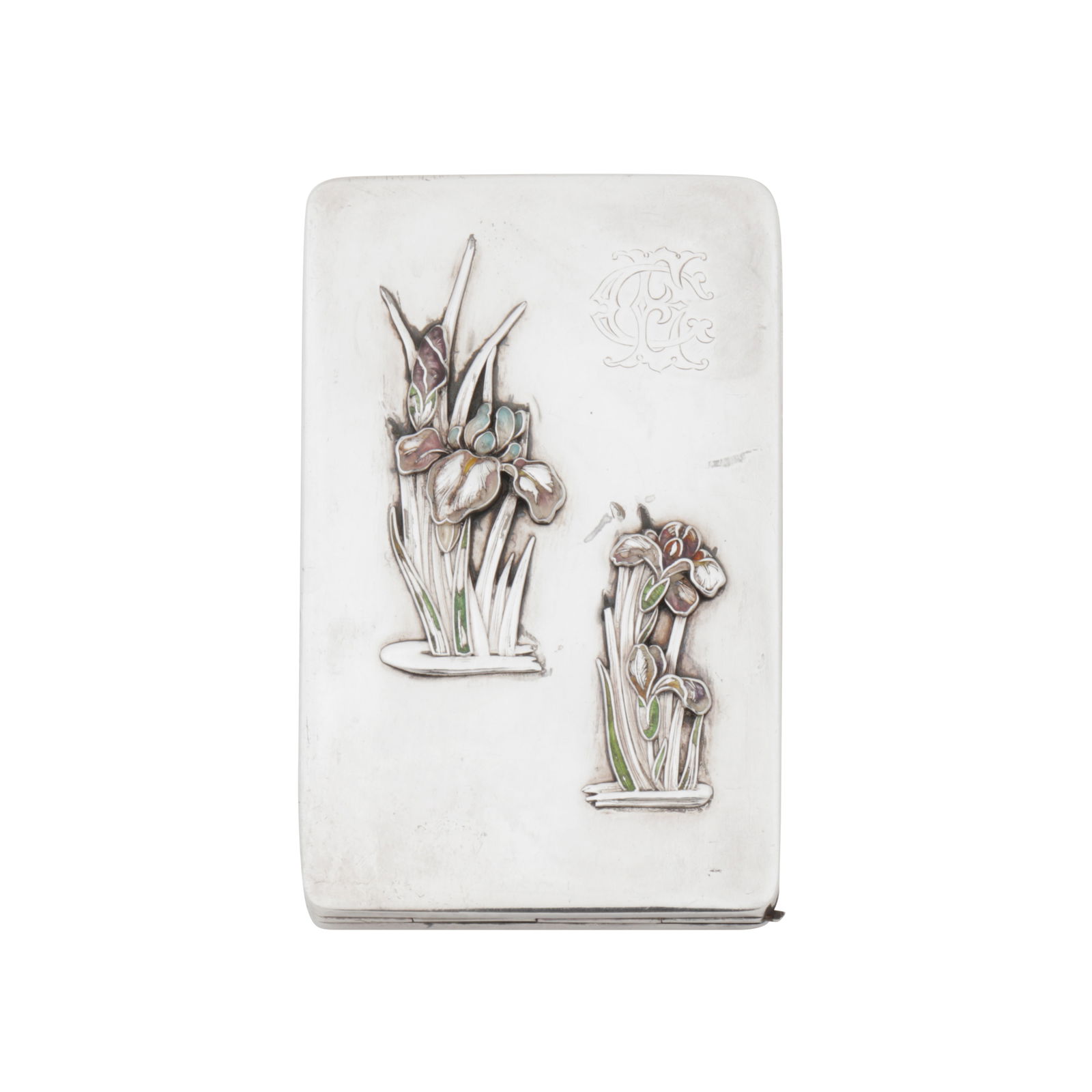 Yokohama circa 1930 An early 20th century Japanese unmarked silver and enamel cigarette case (1 of 1)