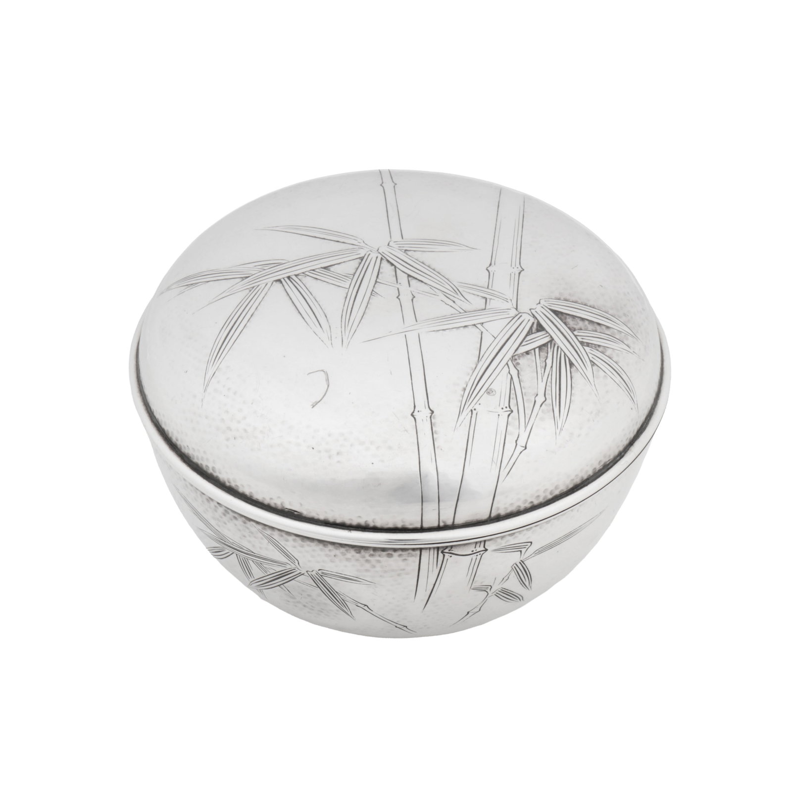 Yokohama circa 1940 A mid-20th century Japanese silver covered bowl or box (1 of 1)