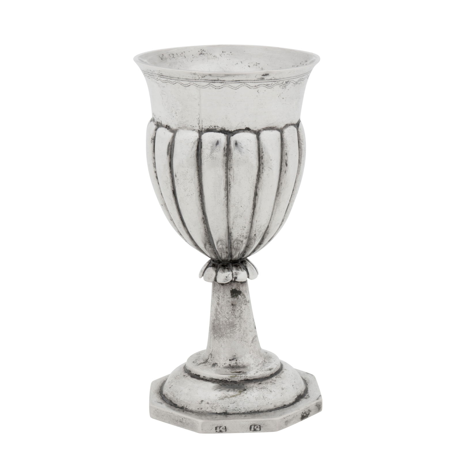 Vilnius circa 1800 A late 18th / early 19th century Lithuanian 12 loth silver kiddush cup (1 of 1)