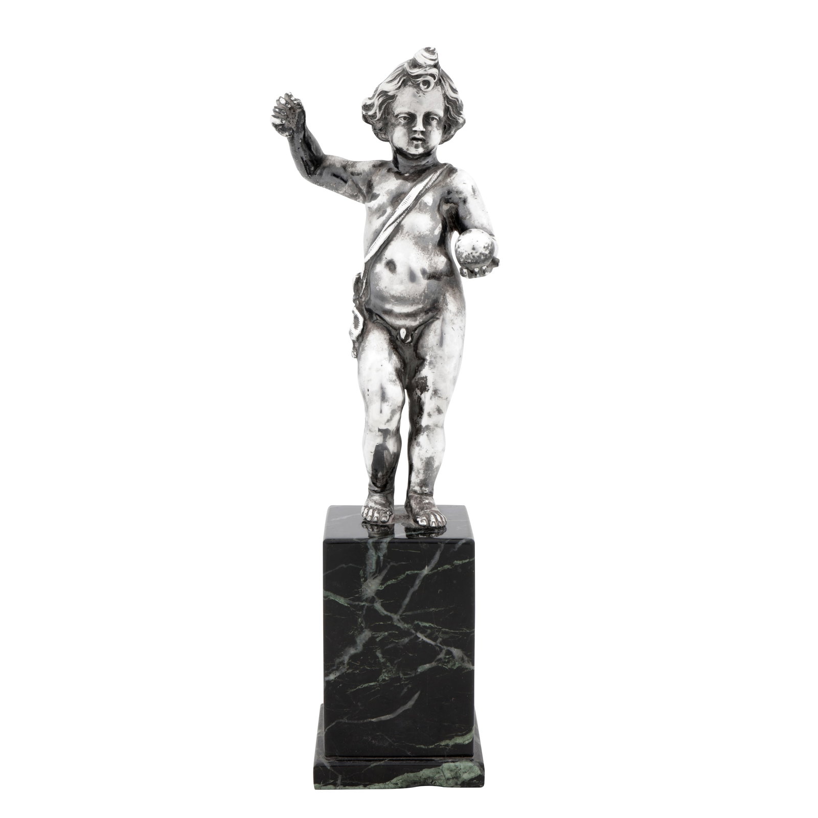 Italian, 19th century An unmarked silver figure of a boy (1 of 1)