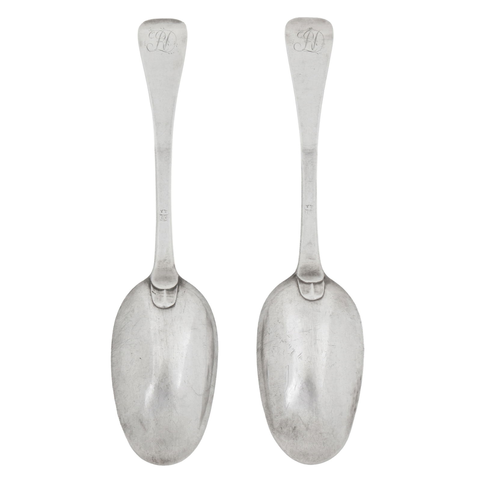 Jersey circa 1750 by Jean Garvey A pair of George II mid-18th century Channel Islands silver (1 of 1)