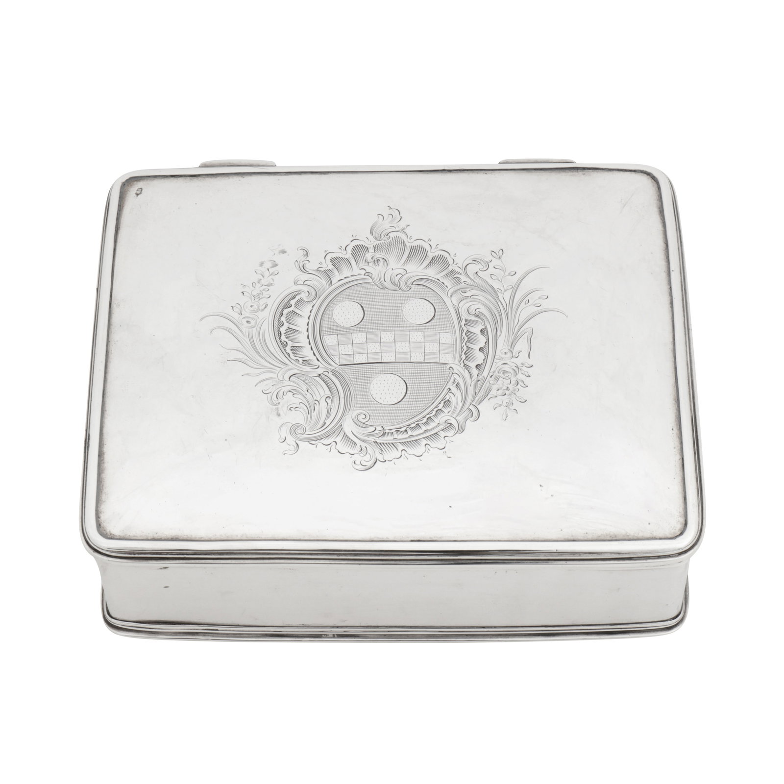 England circa 1750 A George II unmarked silver table double snuff box (1 of 1)