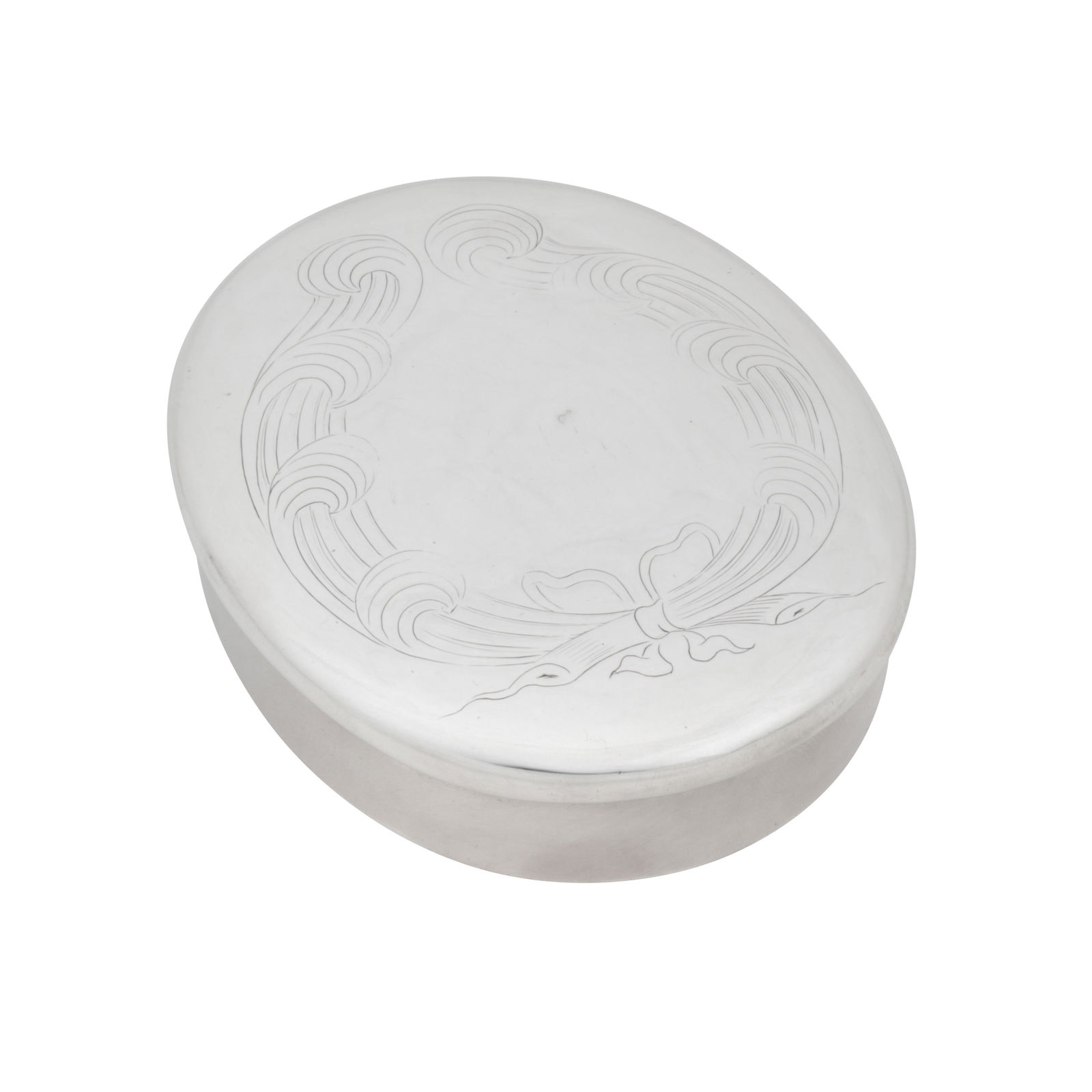 London 1676 by BR in monogram A Charles II sterling silver tobacco box (1 of 1)