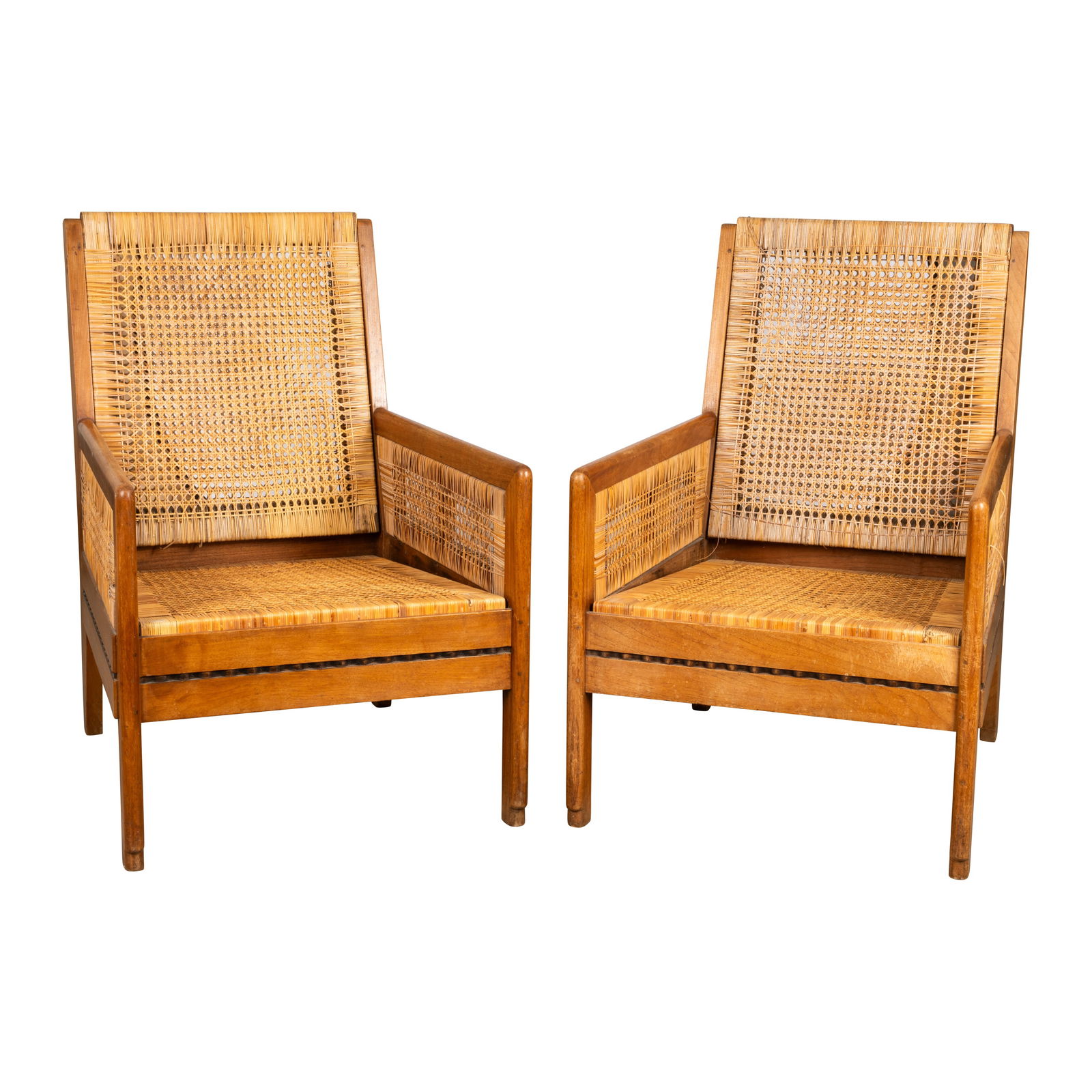 Early 20h Century, Italy Pair of bergere lounge chairs (1 of 3)