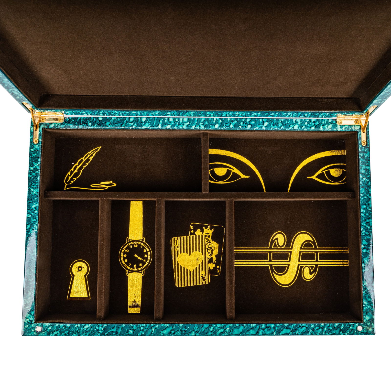 Jonathan Adler, American Two 'Toulouse' turquoise Valet Boxes and a 'Toulouse' orange desk set - 4