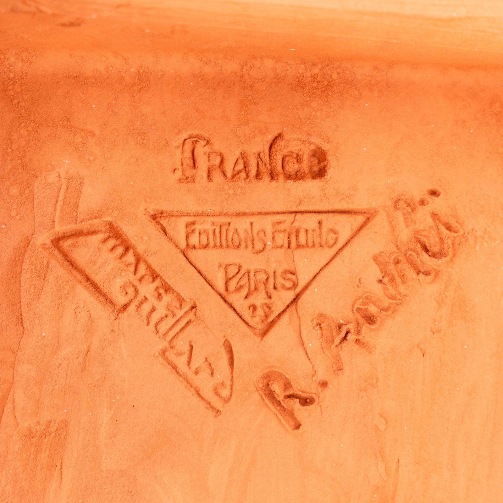 R. Andrei, cast by Marcel Guillard (French) Model of an Art Deco female with borzoi dog - 3