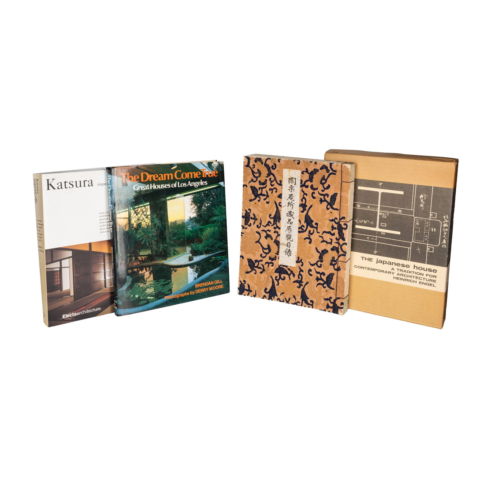 Books on Japanese architecture: Books on Japanese architecture Four books to include: 'Kanrakuan Collection Exhibition Catalogue', published by the Osaka Art Club, 1938; 'The Japan House - A Tradition For Contemporary Architecture'