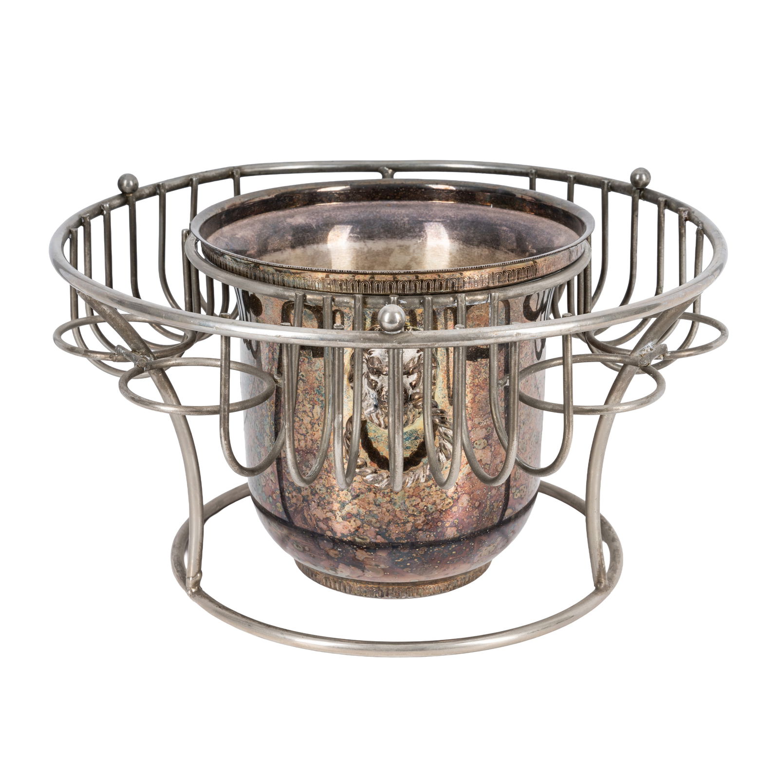 20th Century, France Champagne bucket with glass holder - 2