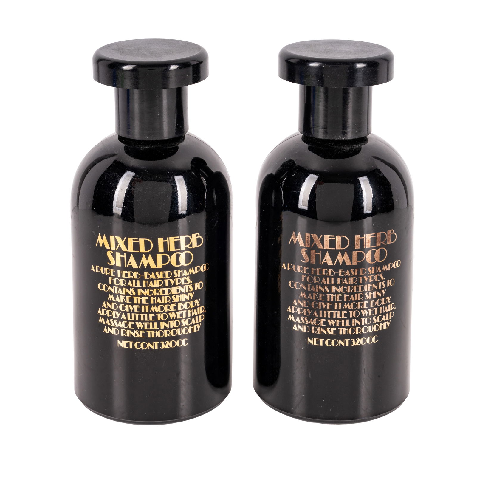 Biba, London Two Apothecary Style Shampoo Bottles - 2