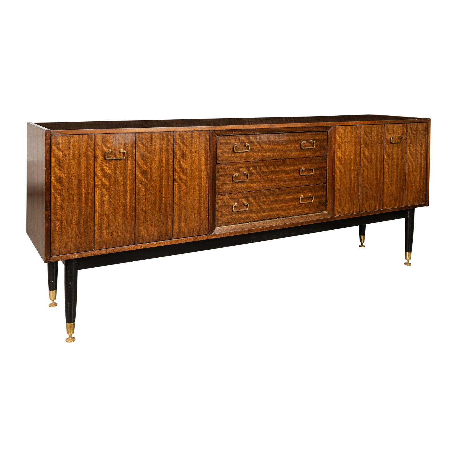 E Gomme for G Plan, Britain Librenza sideboard: E Gomme for G Plan, Britain Librenza sideboard Circa 1960s Tola, teak, brass Stamped 'EG, G Plan' to reverse 77cm high x 191cm long x 43cm deep