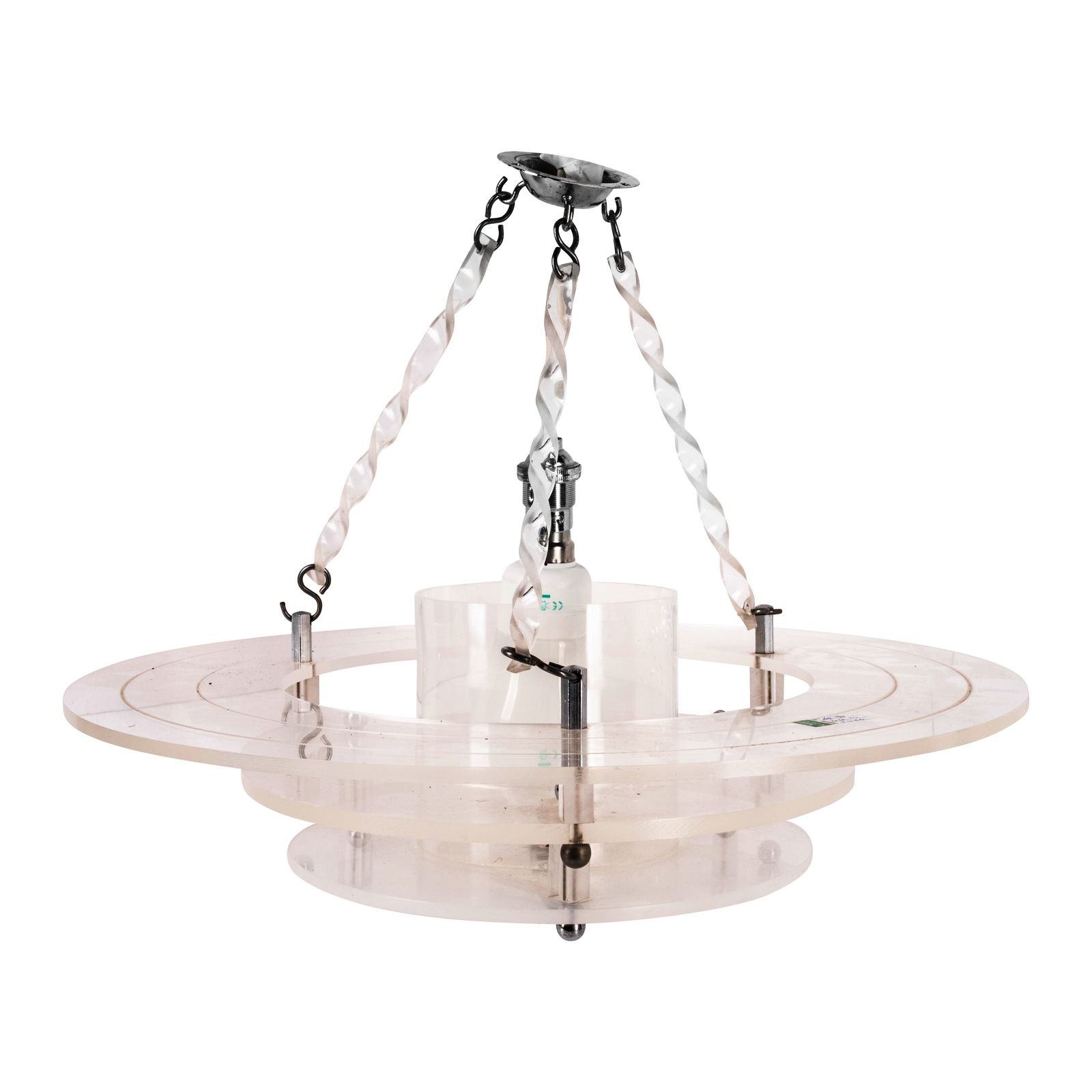 Late 20th Century, Denmark Space Age pendant light: Late 20th Century, Denmark Space Age pendant light 1970sPerspex, chrome35cm high x 45cm diameter