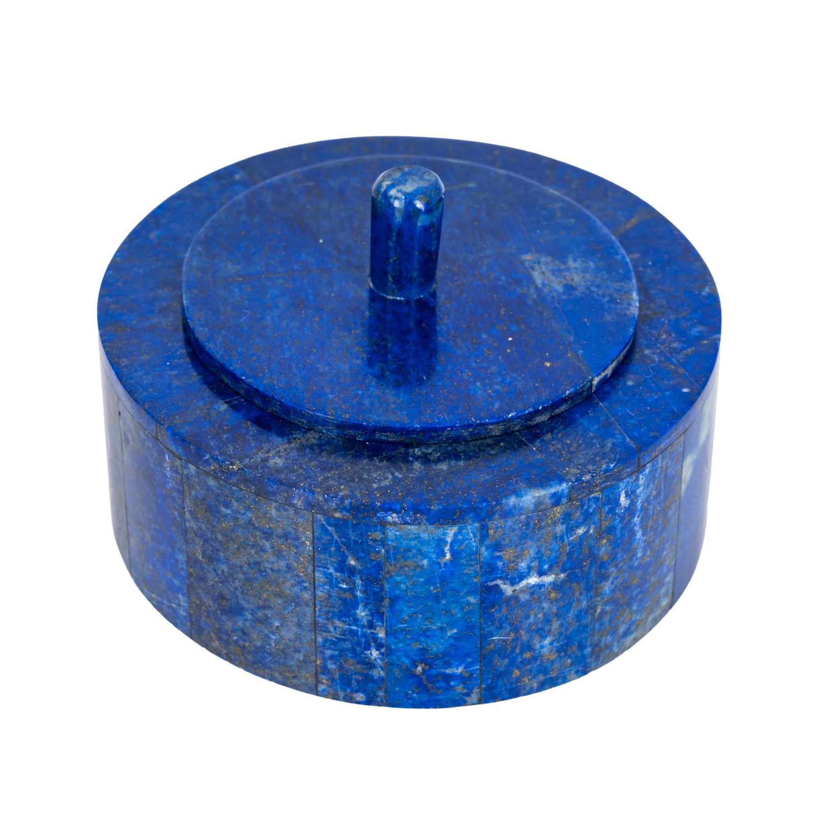 Art Deco Style A lapis lazuli box and cover: Art Deco Style A lapis lazuli box and cover Of recent manufactureLapis Lazuli9.5cm diameter