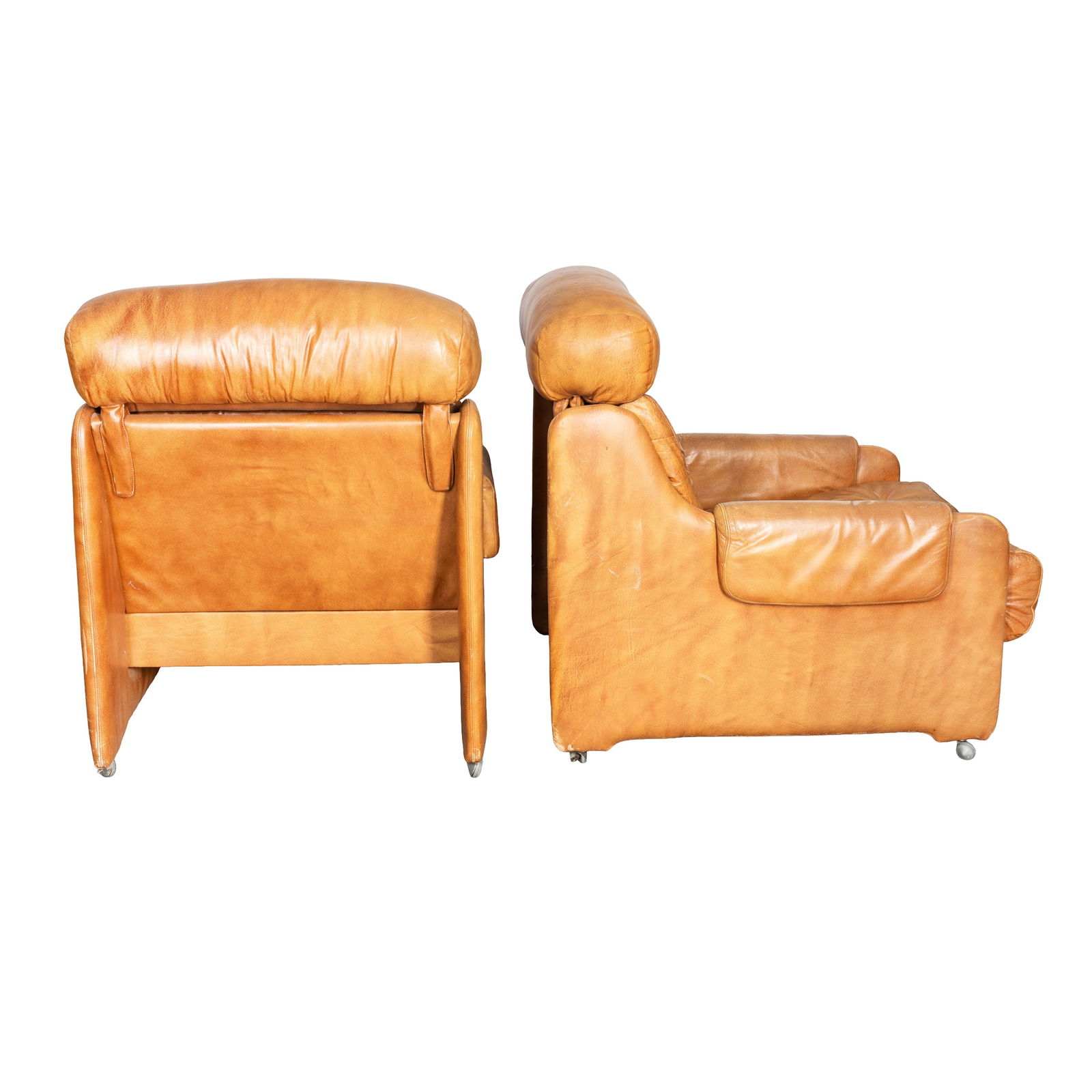 Wittmann, Austria Pair of Lounge Chairs on castors - 3
