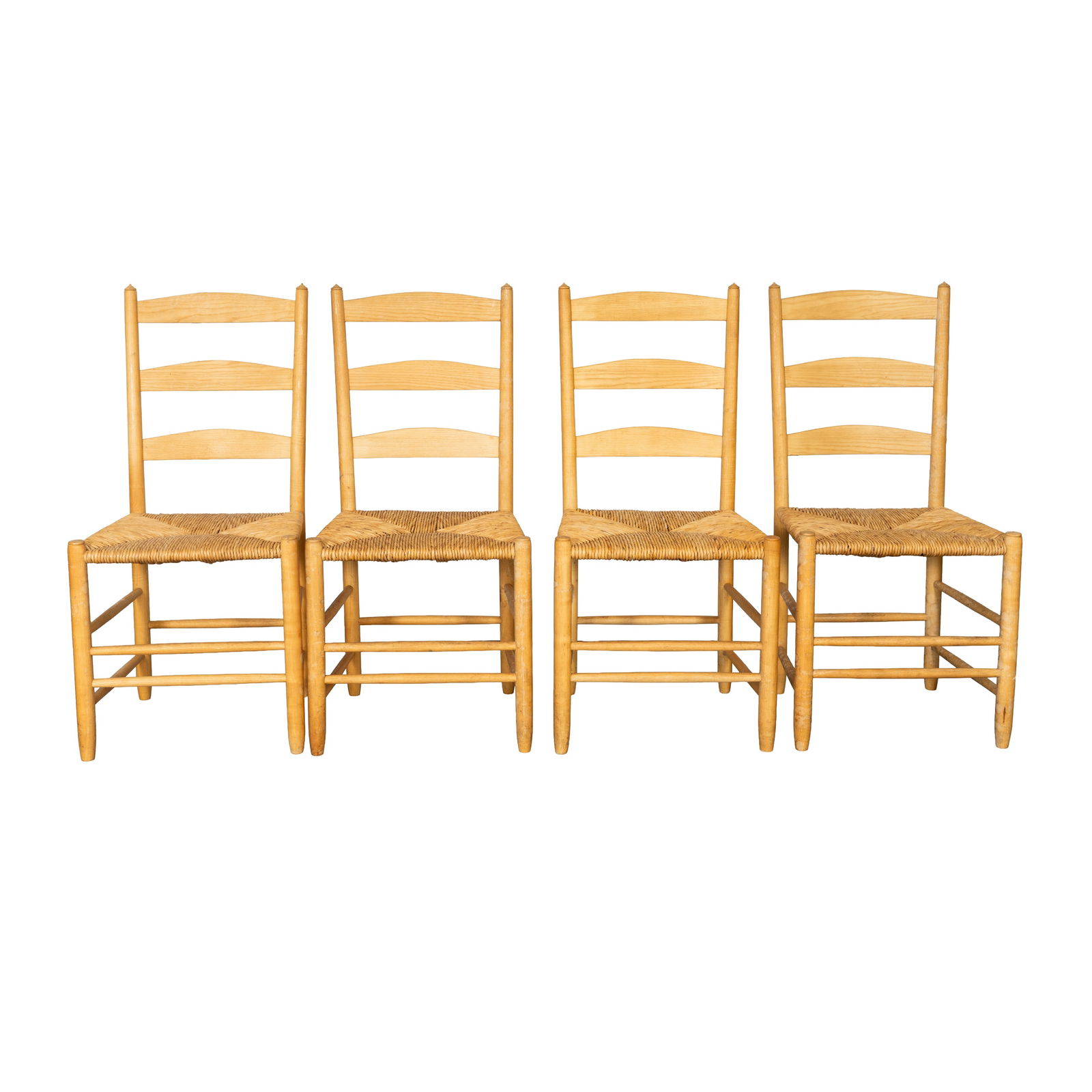 Manner of Gordon Russell Four ladderback dining chairs - 2
