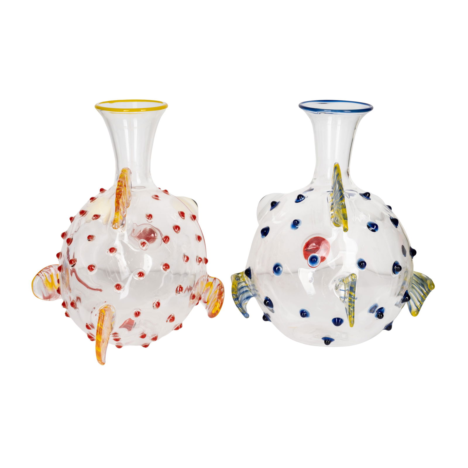 Massimo Lunardon, Italy Pair of 'Fish' Carafes: Massimo Lunardon, Italy Pair of 'Fish' Carafes ContemporaryMurano glassEtched 'Massimo Lunardon 2012 77/99' and 'Massimo Lunardon 2014 60/99' to base25cm high