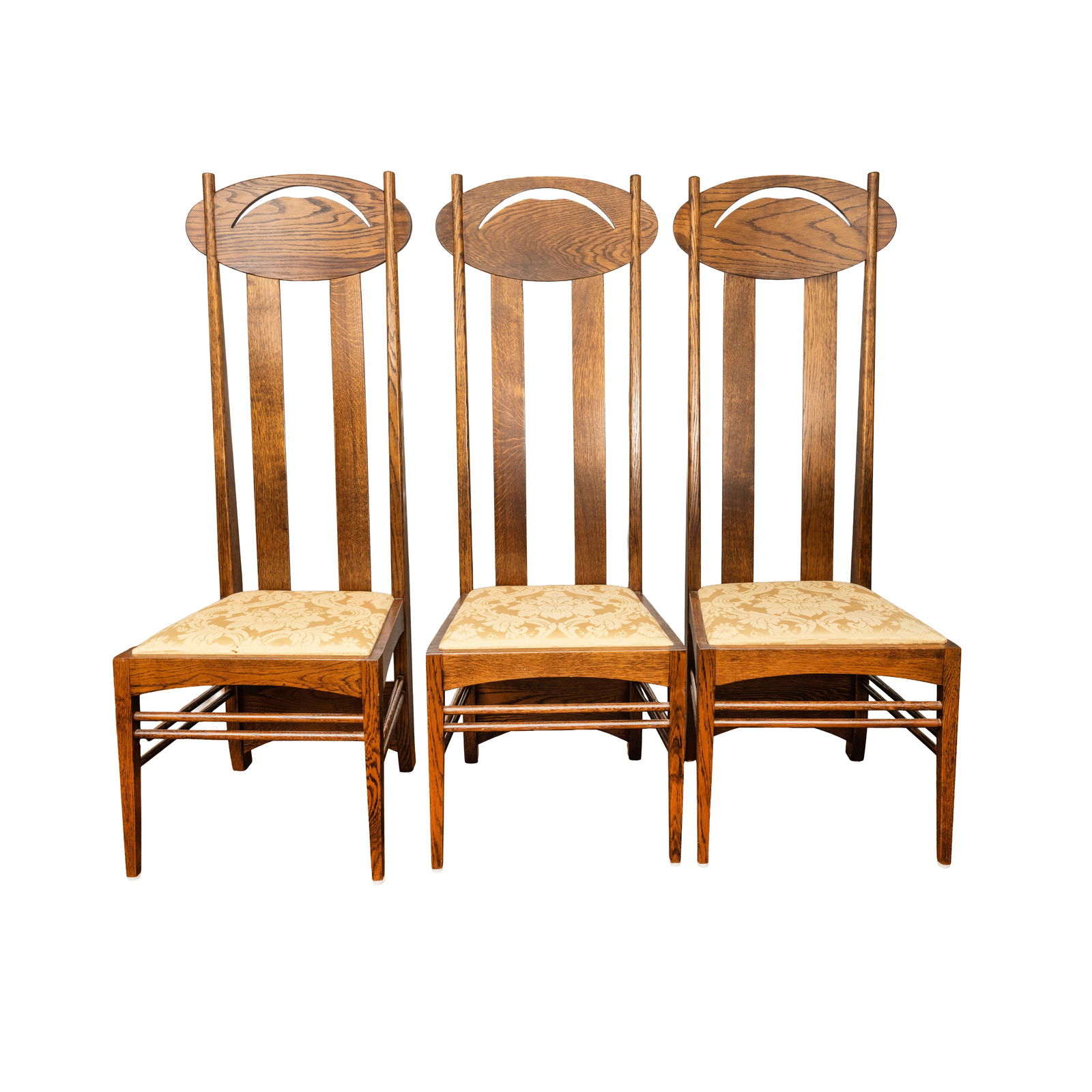 In the Manner of Charles Rennie Mackintosh (Scottish 1868-1928) Set of 8 'Argyle' style chairs - 2