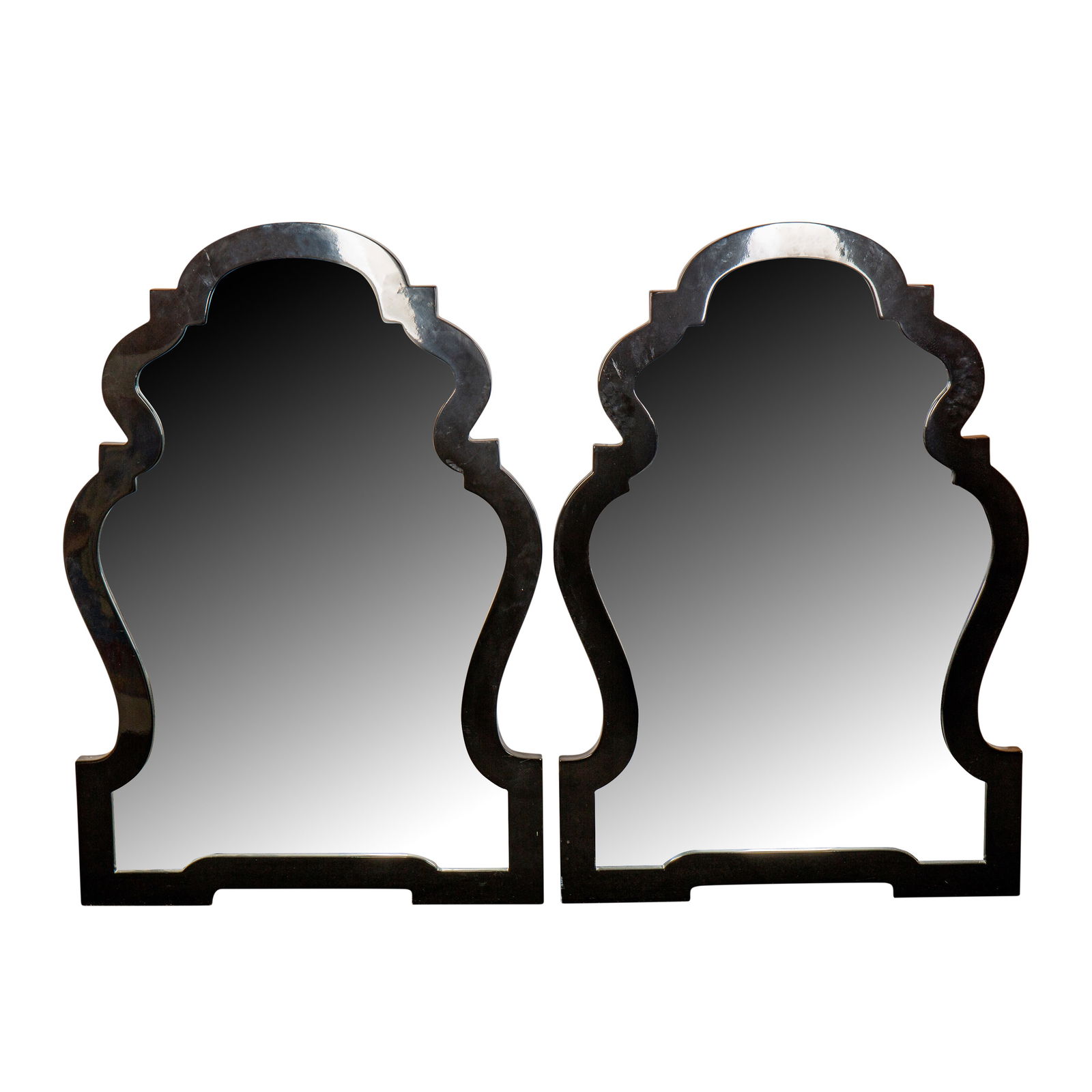 Jonathan Adler, American Pair of 'Queen Anne' Mirrors: Jonathan Adler, American Pair of 'Queen Anne' Mirrors Contemporary Lacquered wood, mirror plate Marked 'Jonathan Adler' to reverse 97cm high x 66cm wide 