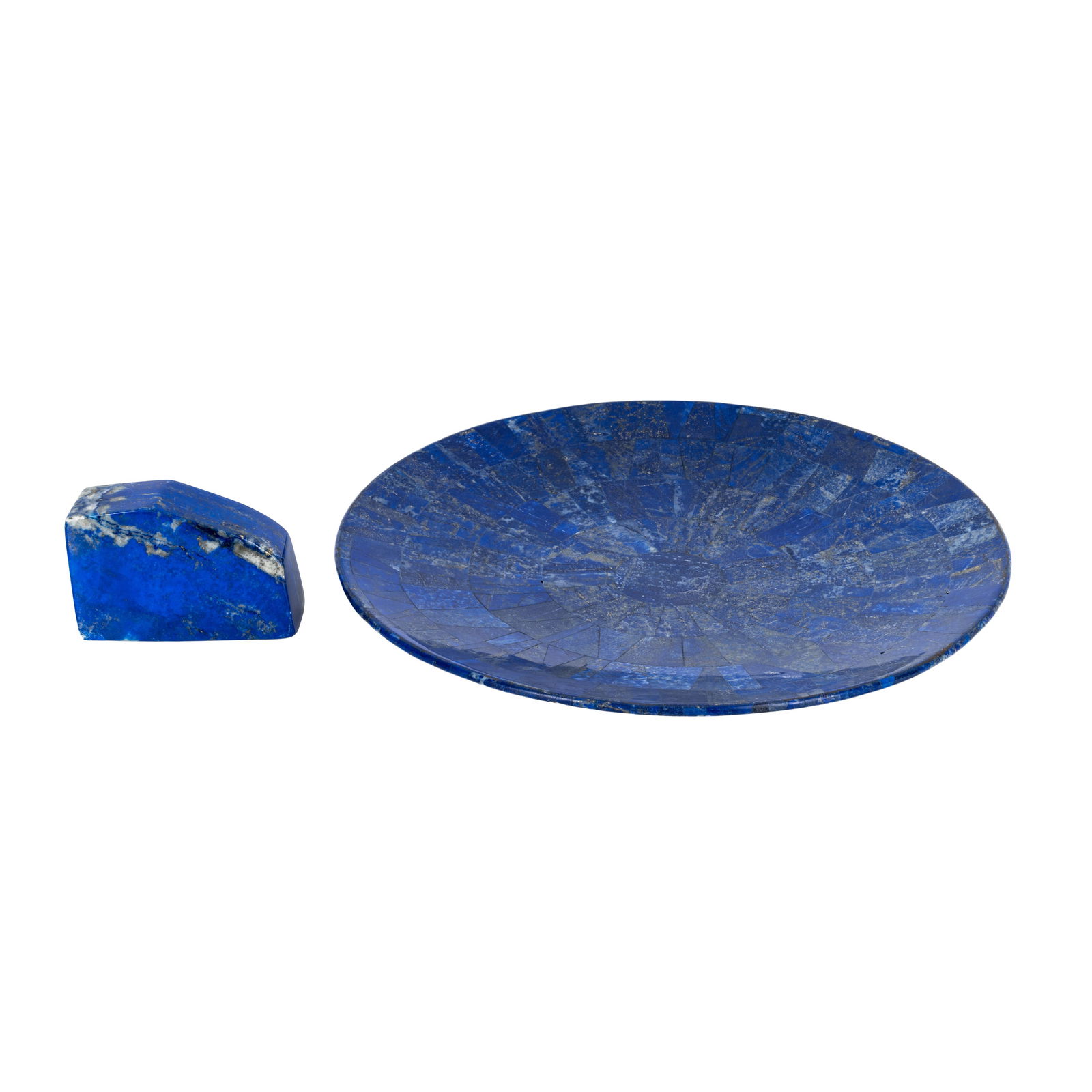 Art Deco Style A lapis lazuli plate and a paperweight - 2