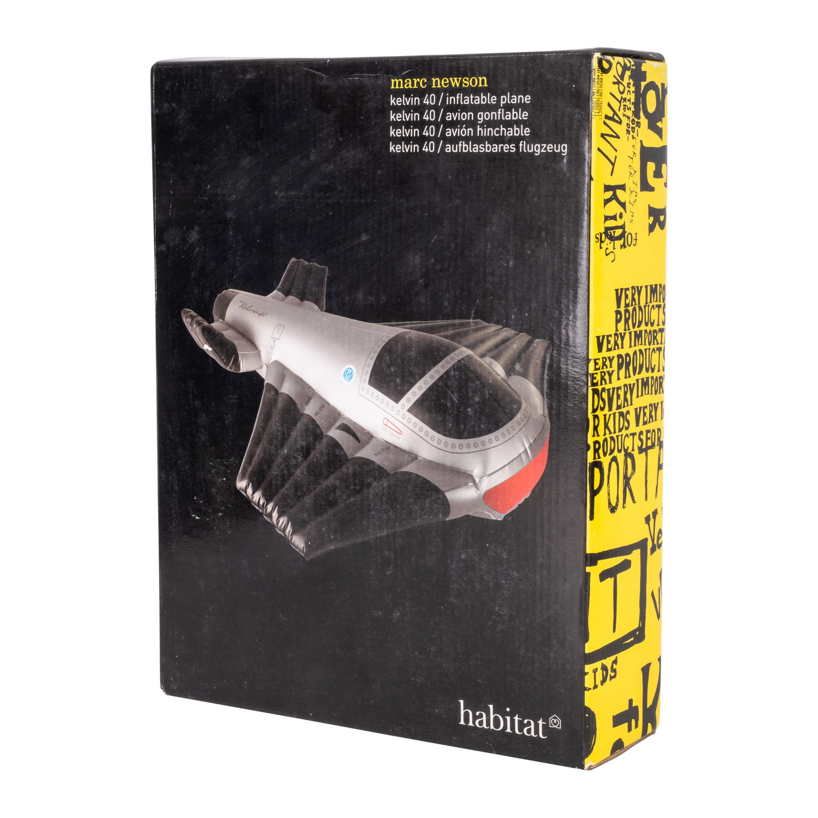 Marc Newson (Australian b.1963) for Habitat / Marc Newson (Australian b.1963) for Habitat Three 'Kel: Marc Newson (Australian b.1963) for Habitat / Marc Newson (Australian b.1963) for Habitat Three 'Kelvin 40' Inflatable planes PVC coated vinylIn original Habitat box, unopened