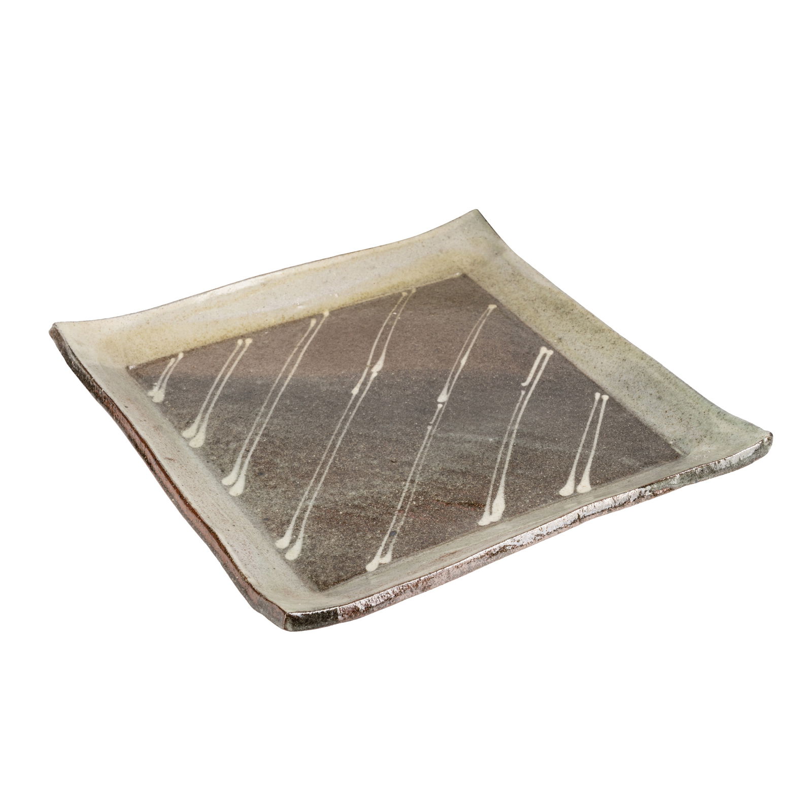 Motoko Wakana (Japanese b.1962) Very large square dish (1 of 3)