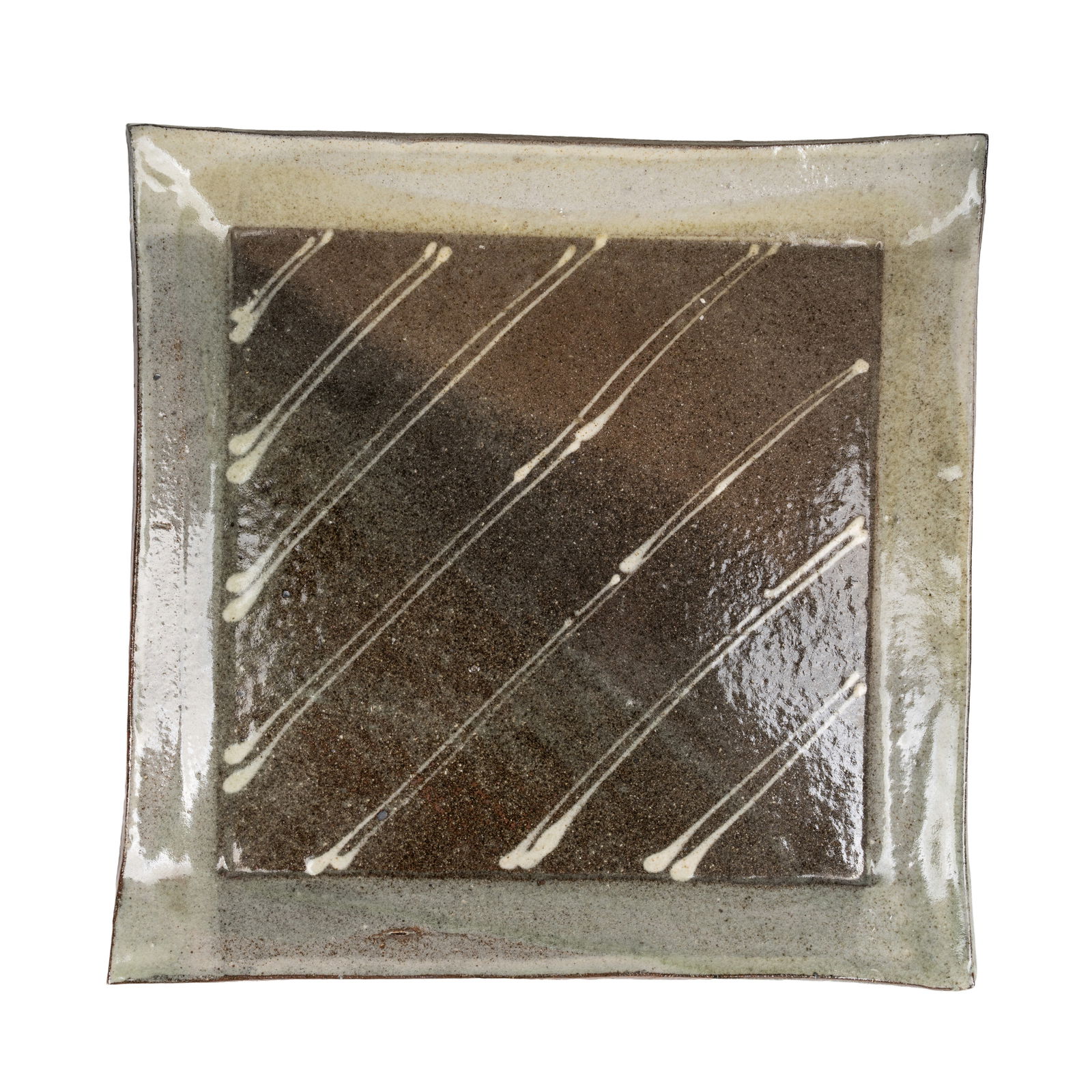 Motoko Wakana (Japanese b.1962) Very large square dish - 2