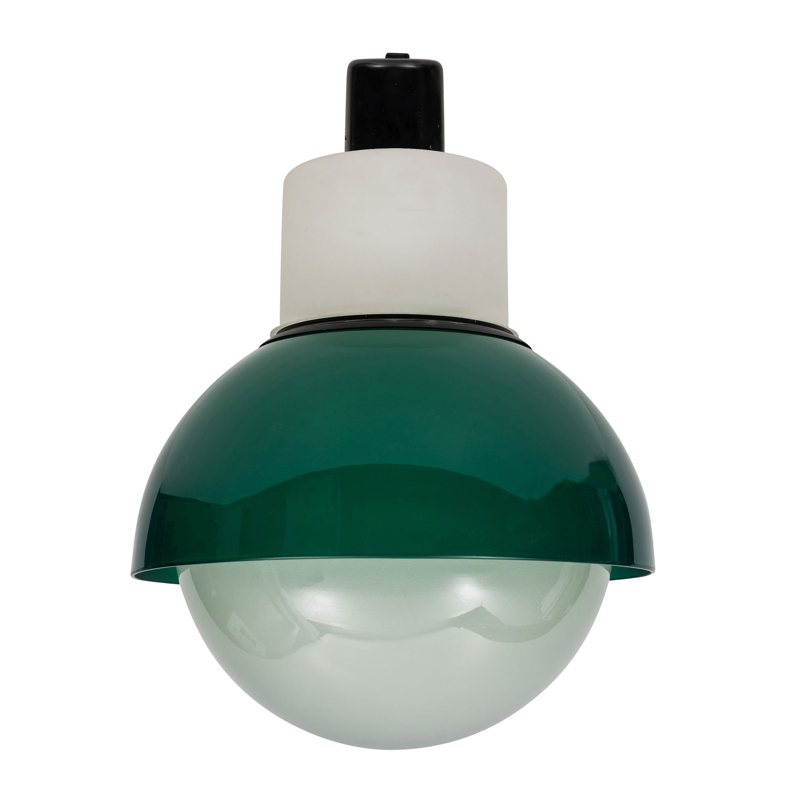 Gino Sarfatti (Italian 1912-1985) Pendant light: Gino Sarfatti (Italian 1912-1985) Pendant light Circa 1960sGreen and white perspex, glass, enamel41cm long x 35cm wide