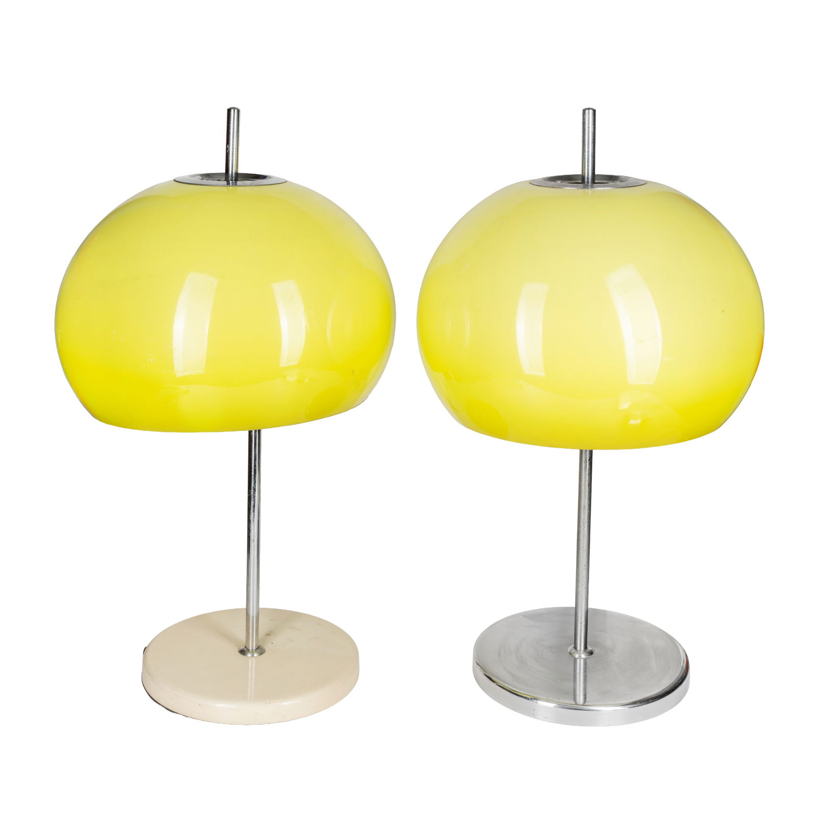 In the Manner of Harvey Guzzini, Italy Pair of Green Space Age Table Lamps (1 of 1)