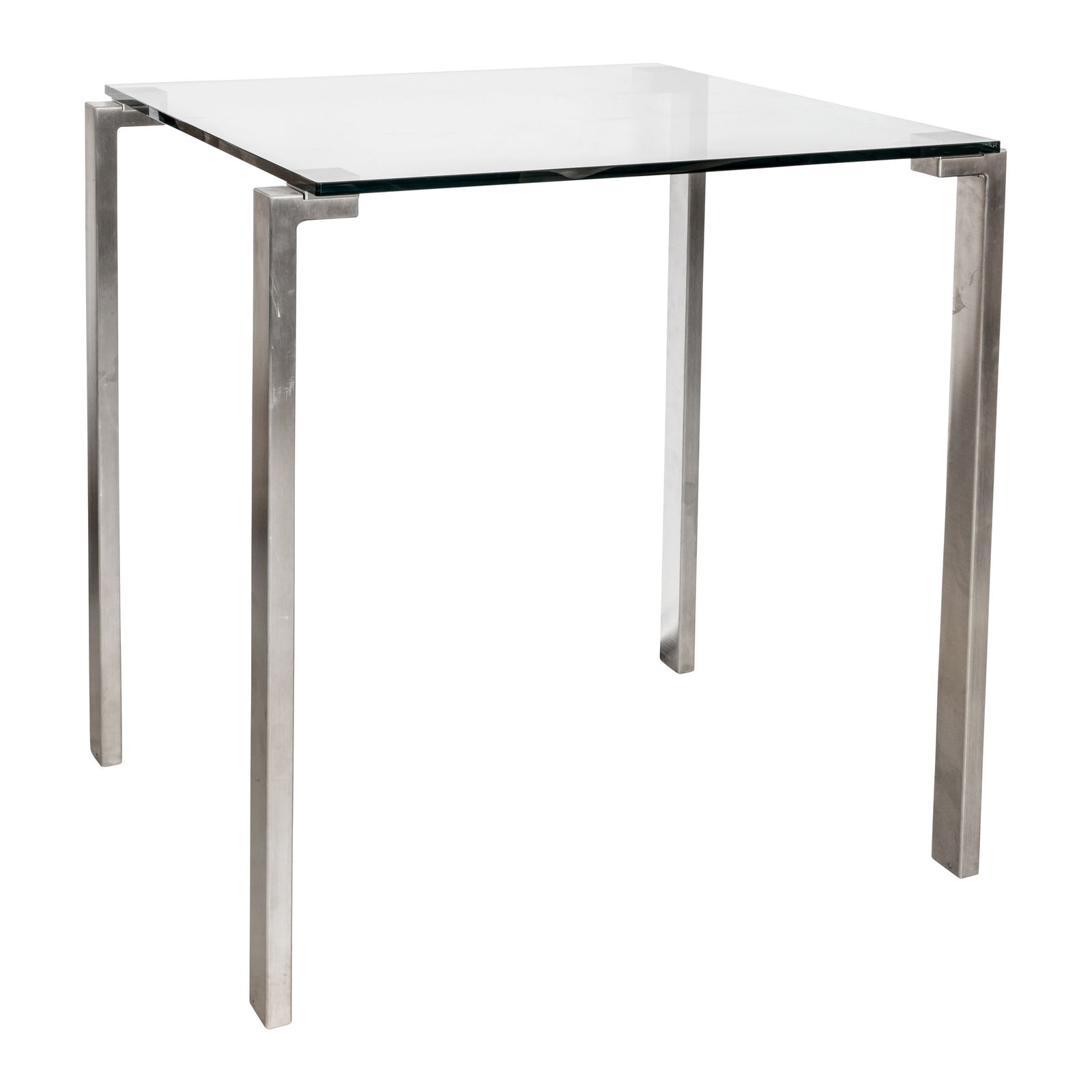 Jean Nouvel (French, b. 1945) for Zeritalia Glass table: Jean Nouvel (French, b. 1945) for Zeritalia Glass table 2000sglass chrome75cm x 86cm x 86cm