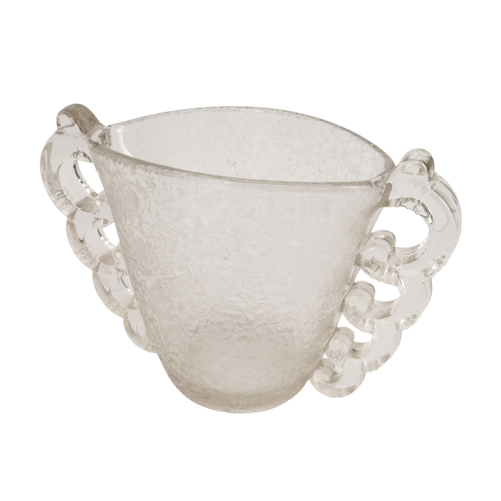 Pierre D'Avesn (French 1901-1990) for Daum Nancy (attributed) Art Deco Vase: Pierre D'Avesn (French 1901-1990) for Daum Nancy (attributed) Art Deco Vase Circa 1930sGlassNo mark found16cm high