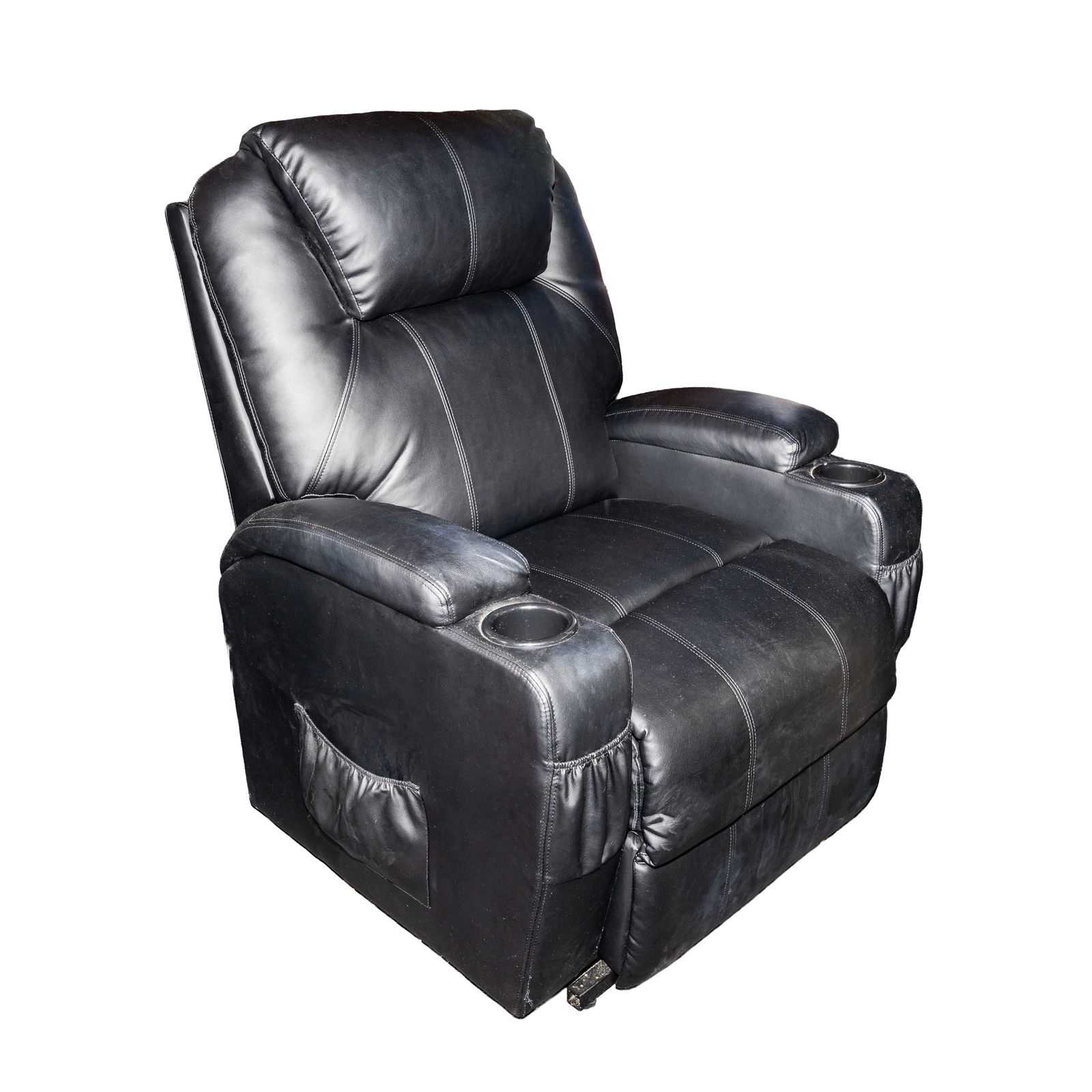 Contemporary, Europe Reclining armchair: Contemporary, Europe Reclining armchair Circa 2000s Faux leather upholstery 110cm high x 90cm wide x 95cm deep