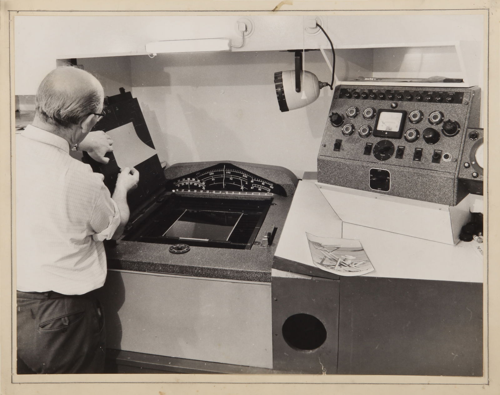 British Industry Interest Newspaper and Offset Printing, c.1960: British Industry Interest Newspaper and Offset Printing, c.1960 An interesting group of 14 silver gelatin prints, pasted down to card, measuring between 39 x 31.5cm (smallest) and 42 x 53cm (largest)