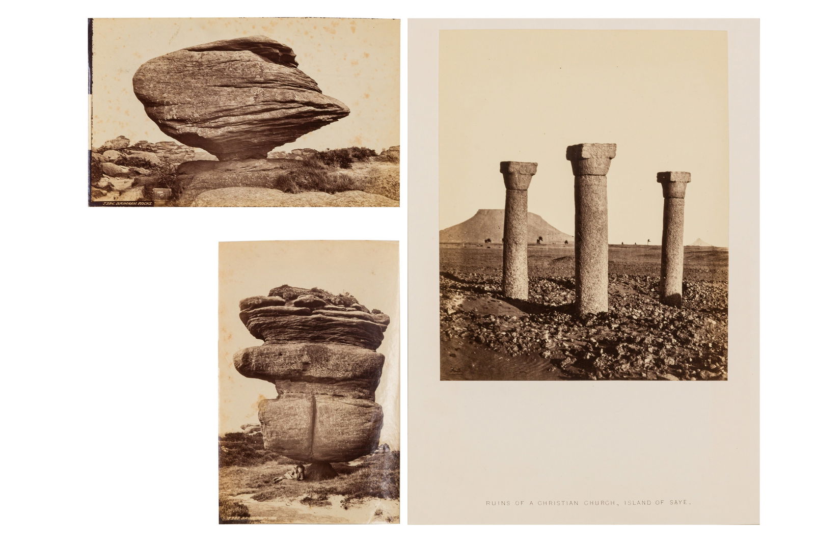 Francis Bedford (1816-1894) & Francis Frith &Co. (1822-1898) Rocks and Ruins studies, c.1860s-1870s: Francis Bedford (1816-1894) & Francis Frith &Co. (1822-1898) Rocks and Ruins studies, c.1860s-1870s A selection of six (6) albumen prints and early matte silver gelatin prints, image size 10 x 16cm (