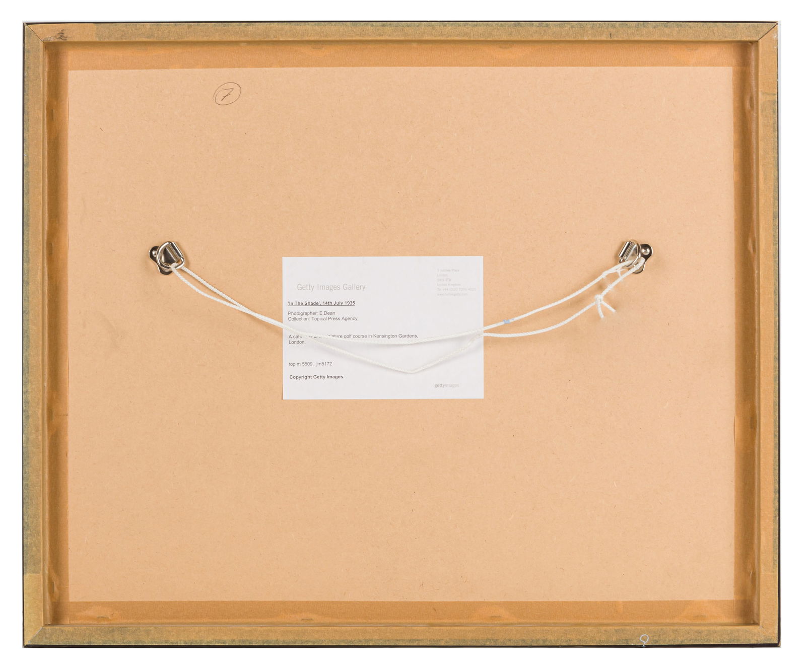 KENSINGTON GARDENS, LONDON, 1935 - 6