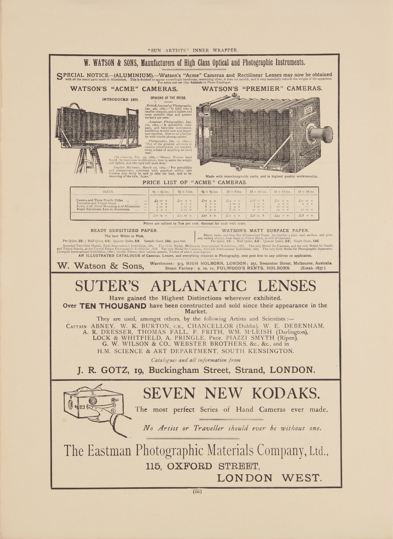 "Men with Cameras" A pair of album pages, c.1902 - 5