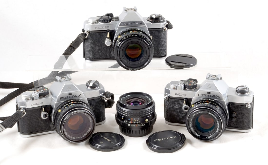 Pentax ME Super & MX Cameras & Lenses. Including a 28mm f2.8 lens. (1 of 2)