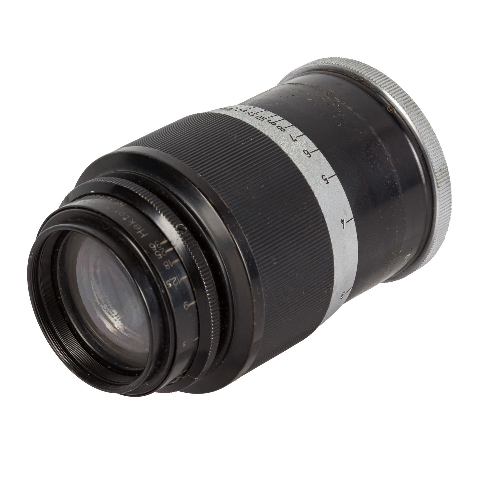 A Leitz 13.5cm f/4.5 Hektor LTM Lens: A Leitz 13.5cm f/4.5 Hektor LTM Lens A Leitz 13.5cm f/4.5 Hektor LTM Lens Serial No: 326999 Body: G/VG Optics: F/G - internal haze Notes: with rear cap