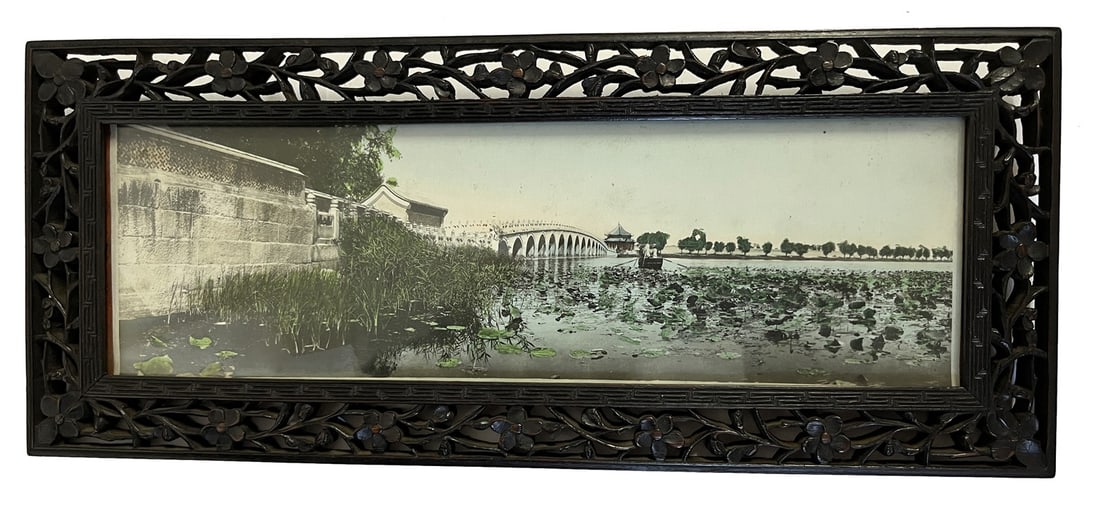 Pair of Oriental Panoramic Photographs. Hand coloured, locations unknown. - 2