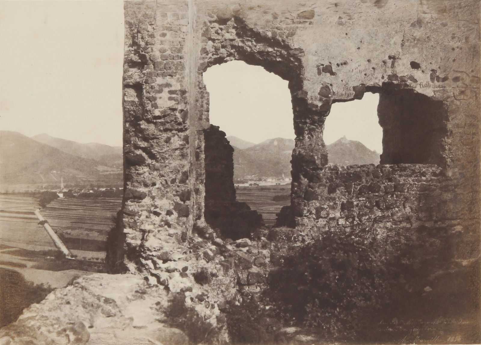 Charles Marville (1816–1879) The Banks of the Rhine River, 1853: Charles Marville (1816–1879) The Banks of the Rhine River, 1853 Salted paper print, image size 25.5 x 36cm, inscribed, signed and dated in the negative, on original Blanquart-Evrard Editions,