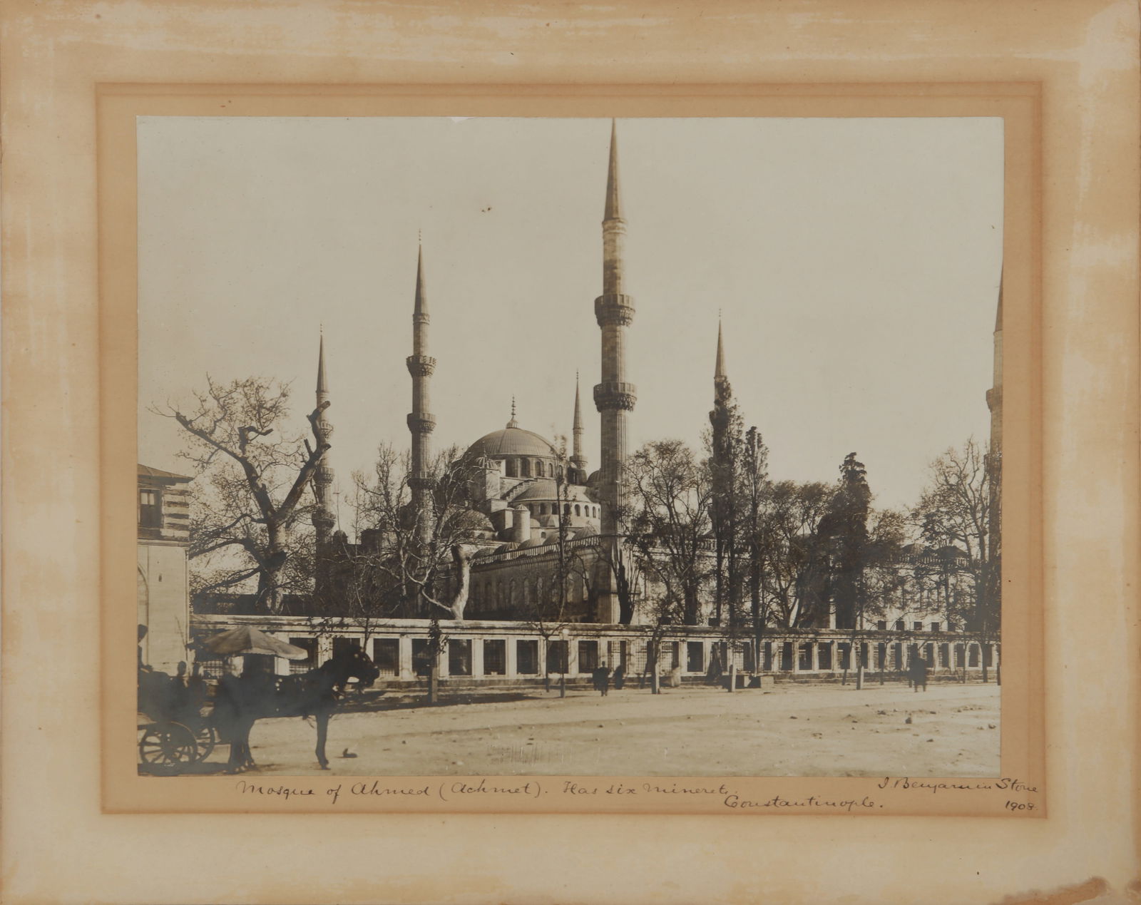 Sir John Benjamin Stone (1838-1914) Constantinople, 1908: Sir John Benjamin Stone (1838-1914) Constantinople, 1908 A pair of early silver prints, each mounted to period card, image sizes 30 x 38.5cm, card sizes 40.5 x 50.5cm, signed, titled, and dated by