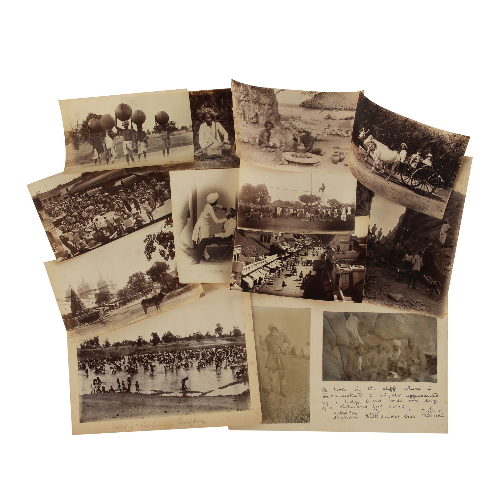 Social Interest, India c.1870s-1900s: Social Interest, India c.1870s-1900s An extensive collection of approx. 200 mixed albumen prints, early silver prints, and snapshots, image sizes 6x6cm (smallest) to 18 x 38cm (largest), most