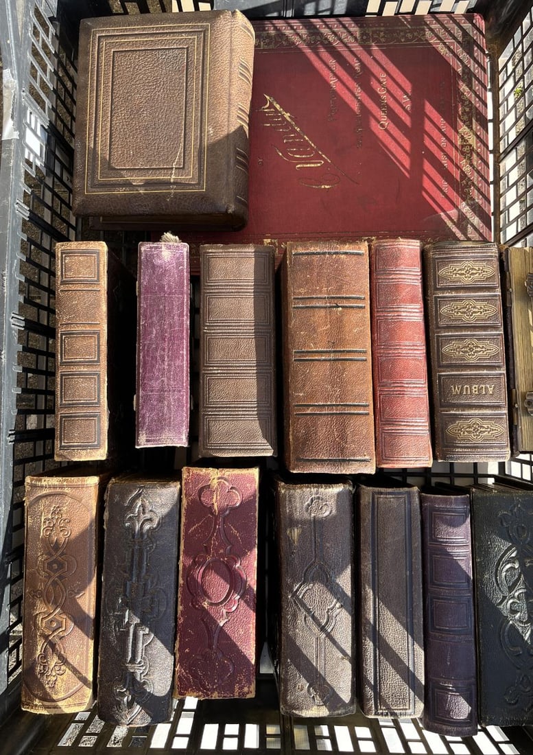 Group of Sixteen Victorian / Edwardian Photograph Albums. All albums empty.: Group of Sixteen Victorian / Edwardian Photograph Albums. All albums empty. Sizes and conditions vary