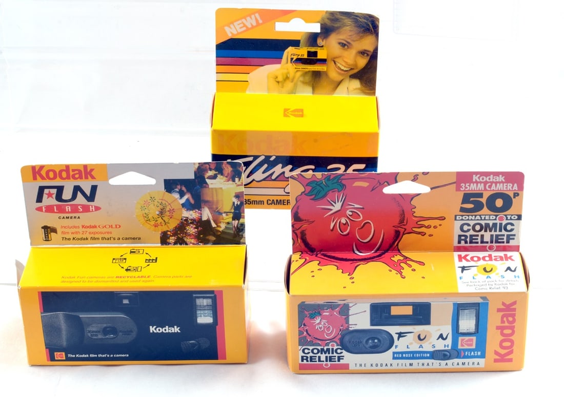 Kodak Disposable 35mm Film Cameras. NOS. All outdated, early to mid 1990s. - 2