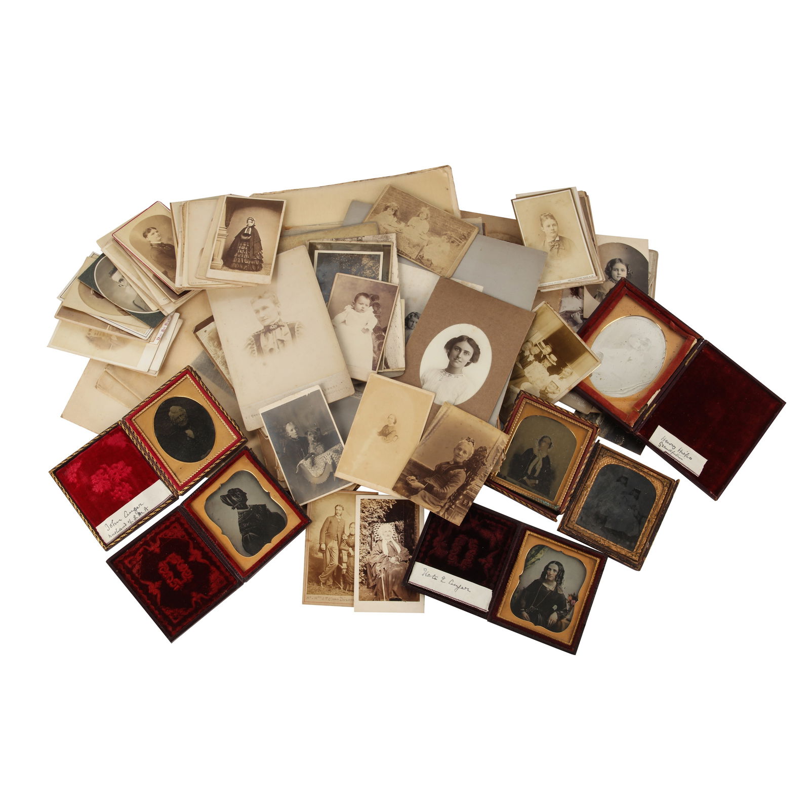 Victorian Portraiture Interest Family Archive [Hicks, Morley, & Others], c.1860- early 20th century: Victorian Portraiture Interest Family Archive [Hicks, Morley, & Others], c.1860- early 20th century An interesting family archive of British portraiture, comprised of a large variety of daguerreotype