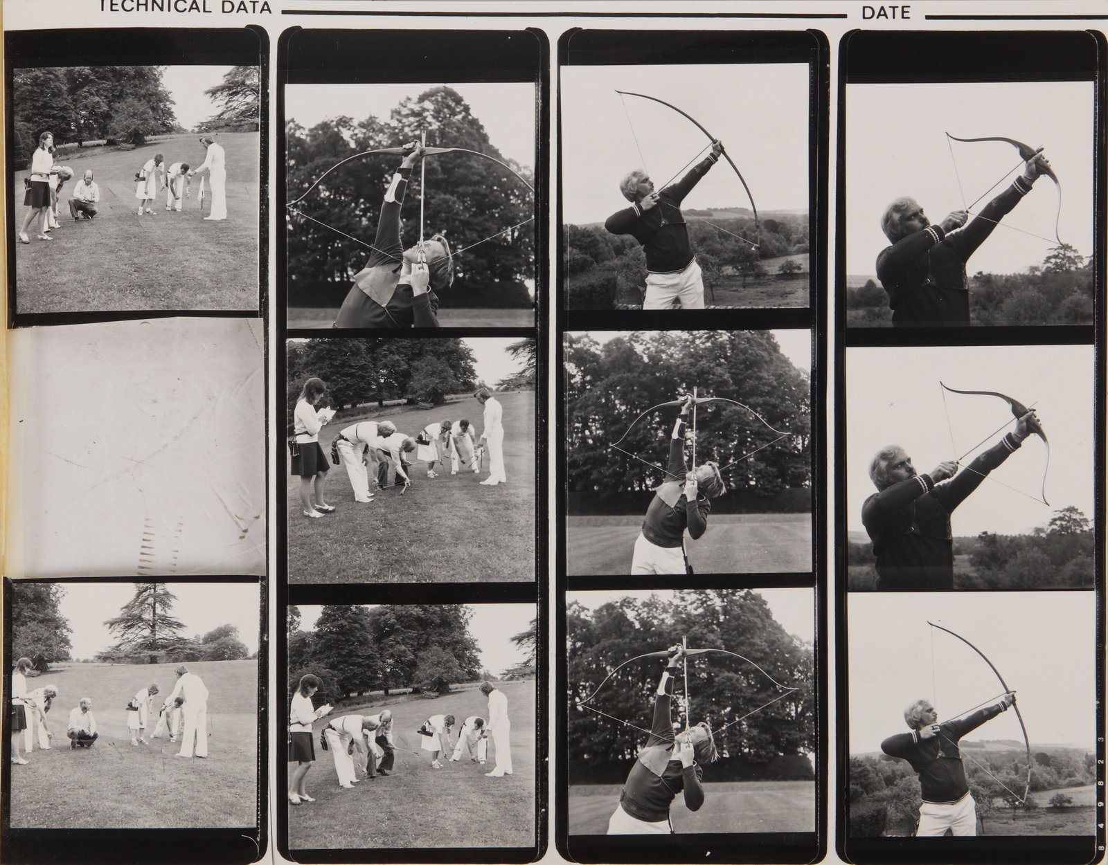 British Archery Contact Sheets Depicting Archery Training and Competitions, 1970s - 13