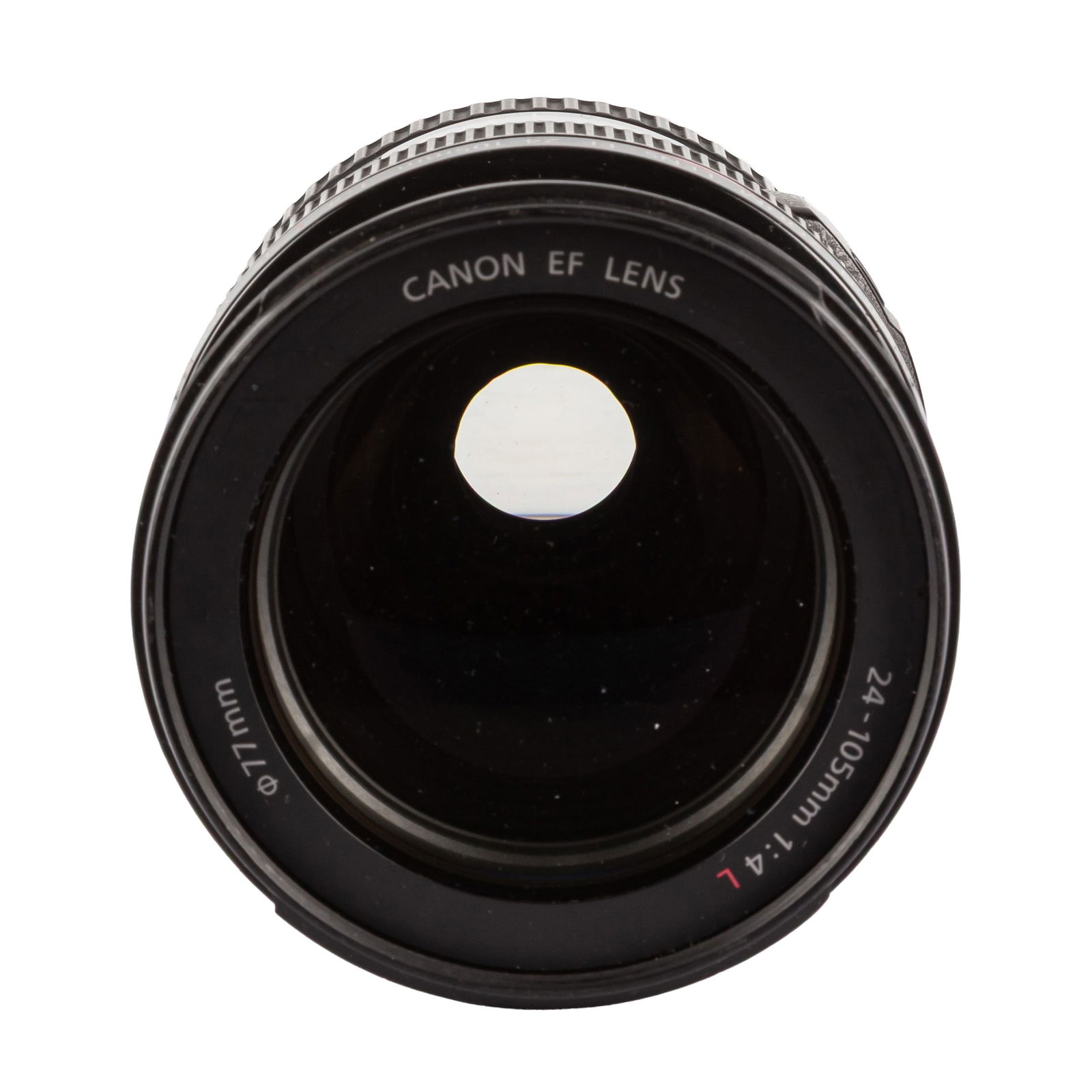 Canon EF 24-105mm f/4 L IS USM Zoom Lens: Canon EF 24-105mm f/4 L IS USM Zoom Lens Serial No: 5923266 Body: G Optics: F/G - moderate internal dust Notes: with maker's rear cap